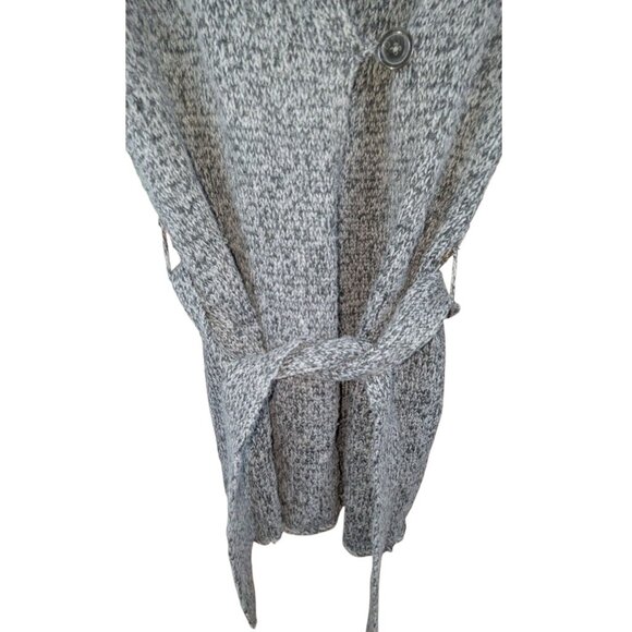 Women's Retro Cardigan Sweater Small Belted Acrylic Wool Alpaca Button w Shank - Picture 2 of 10